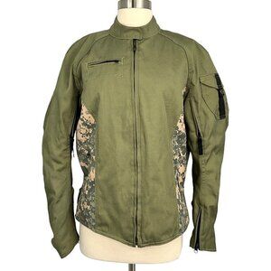 Power Trip Size L Tank Girl Motorcycle Jacket Tactical US Army Green Camo Womens